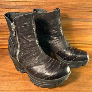 John Fluevog Shoes Mellow Mento Black Leather